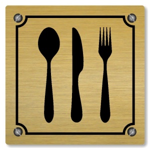 Jídelna, 100x100mm, zlatá, Kansas